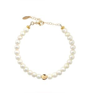 NWT Kris Nations Freshwater Pearl Bracelet - 18k gold